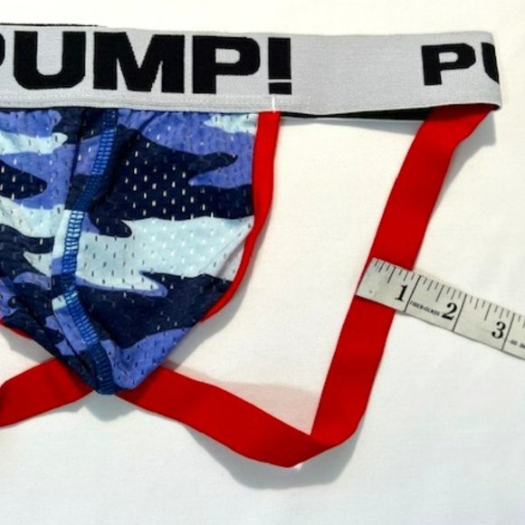 PUMP!  Camo Mesh Jockstrap - Blue Camo/Red/White/Black (186BCJK) - Picture 9 of 13